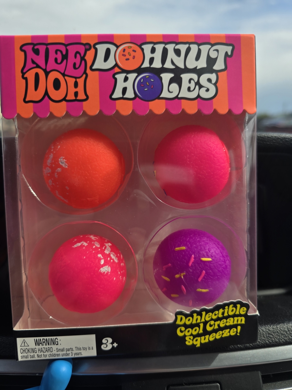 Authentic NEE DOH Donut Holes Plush Squeeze Toy - 4-pack
